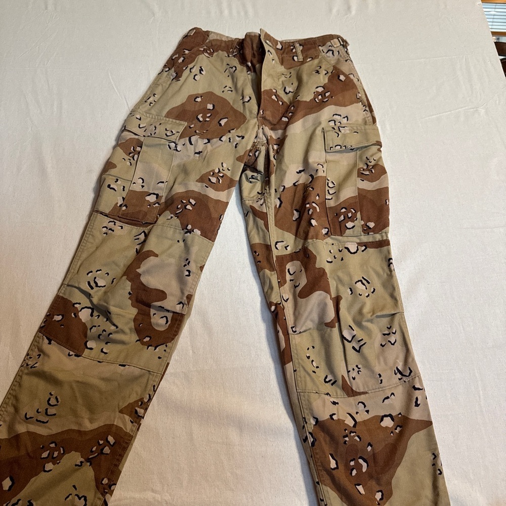US Military Size Small XLONG Desert Camouflage Combat Pattern Men's‎ Cargo Pants